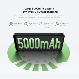 Téléphone Intelligent 4G <span class=keywords><strong>Xiaomi</strong></span> <span class=keywords><strong>Redmi</strong></span> 13C Global, 6 Go+128 Go, Écran 6.74 Pouces, <span class=keywords><strong>MIUI</strong></span> 14, MediaTek Helio G85 Octa Core 2.0 GHz - Product Image 5