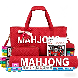 Ensemble de Mahjong Moderne en Mélamine en Gros, 166 Tuiles, Sac en <span class=keywords><strong>Toile</strong></span>, 4 Supports, Accessoires Complets, Cadeau d'<span class=keywords><strong>Anniversaire</strong></span>, de Fêtes, Jeu de Société - Product Image 2