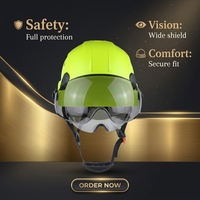 Casque de sécurité avec logo personnalisé, 6 points de suspension, design à fentes pour l'escalade, l'aventure, le sauvetage, l'alpinisme et les activités de plein air