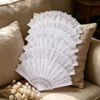 Éventail pliable en plastique durable, motif floral et fruité, cadre ajouré, thème vintage, idéal pour mariage, demoiselle d'honneur, vente en gros