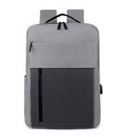Sac à dos pour ordinateur portable Oxford imperméable avec logo personnalisé, port de charge USB, sac à dos de voyage pour étudiants, professionnels et collégiens, en polyester