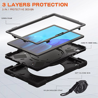 Coque de protection pour tablette en silicone 10.4 pouces, étui rétro pour Samsung Galaxy Tab A7 T500 2020 avec support rotatif intégré 360