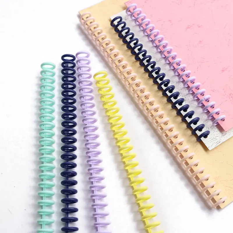SAITAO Factory Multi Colors 30 Holes Plastic Binding Strips Office Paper Notebook Loose Leaf Binding Rings
