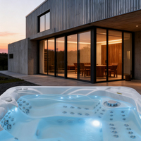 Spa de qualité européenne pour 5 personnes, bain à remous extérieur en acrylique, OEM Chine, pour villa et hôtel, Balboa Gecko, best-seller, moderne
