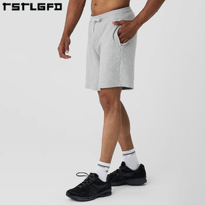 Pantalones cortos acolchados ecológicos, calzoncillos bóxer para hombre, 100% algodón, gimnasio para hombre, logotipo estampado personalizado, pantalones cortos deportivos de punto para correr para hombre - Product Image 4