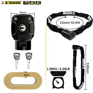 ETOOK — serrure de chaîne de vélo électrique, <span class=keywords><strong>cadenas</strong></span> anti-poussière, 1100mm, pour <span class=keywords><strong>moto</strong></span> - Product Image 2
