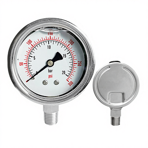 Manomètre en acier inoxydable AKS DN65 0-20 bars avec précision de 1,6 % pour outils hydrauliques et pompes à clé - Prix usine - Product Image 5