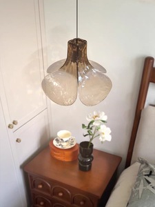 Lustre LED en verre coloré fait main de style cour française Murano pour salon, chambre à coucher, salle à manger - Product Image 3