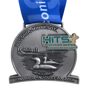 Yüksek kaliteli gümüş dünya maraton madalyası - Product Image 3