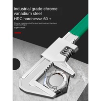 Clé universelle multifonctionnelle à angle droit en acier allié au chrome-vanadium réglable de type F Deli, grande taille