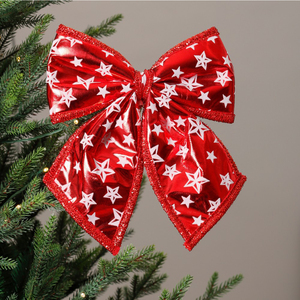 SHUANGYUAN Décoration de Noël d'intérieur en <span class=keywords><strong>gros</strong></span>, Grandes nœuds rouges, Ornements festifs pour sapin de Noël - Product Image 4