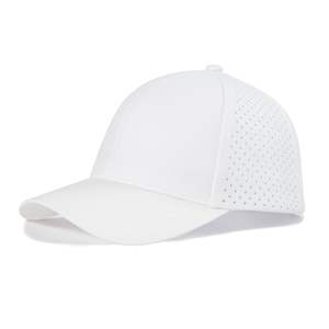Casquette de baseball à séchage rapide pour hommes en vrac coupe au laser chapeau de relance réglable en maille - Product Image 4