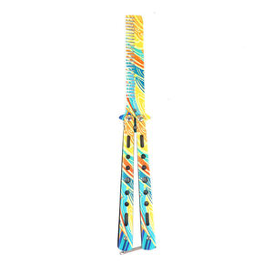 Bán buôn tùy chỉnh thương hiệu tư nhân đào tạo có thể gập lại <span class=keywords><strong>Balisong</strong></span> lược thép không gỉ Túi Gấp tự vệ bướm dao Lược - Product Image 6