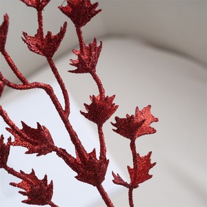 Fleurs artificielles de Noël, feuilles d'eucalyptus persan, décoration d'<span class=keywords><strong>arbre</strong></span>, Nouvel An, spray doré fait main - Product Image 3