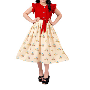 Robe pour filles Misty Rose, coupe confortable, tissu respirant, design élégant et forme décontractée pour les jeux et les sorties - Product Image 6