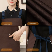 Tabliers sans manches en toile imperméable et anti-taches, impression de logo personnalisée pour les restaurants de barbecue, les restaurants de fondue, les services de restauration, les vêtements de travail