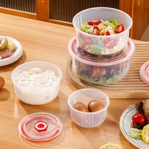 Ensemble de bols en plastique transparents de petite, moyenne et grande taille, boîte de conservation pratique pour le stockage des aliments dans la cuisine - Product Image 4