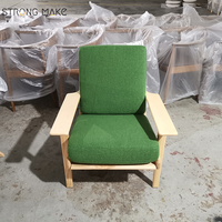 Fauteuil scandinave vintage de style mid-century modern, fauteuil de détente individuel pour salon, mobilier de maison, fauteuils en bois relaxants