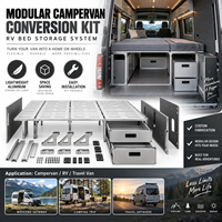 Kit de conversion modulaire pour camping-car en tôle, avec aluminium léger pour système de rangement de lit de camping-car