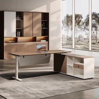 Offre Spéciale de bureau électrique en bois à hauteur réglable à 2 moteurs pour bureau intelligent Design moderne avec tiroir
