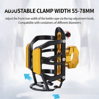 Support de tasse pour moto, support de bouteille pour vélo, sans perçage, universel, en alliage d'aluminium, support de boisson réglable pour EScooter, vélo, 360°