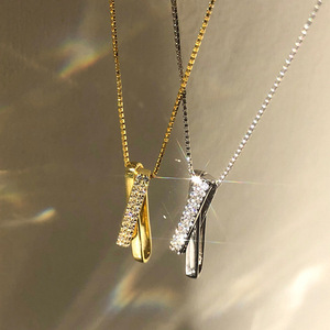 Collana con ciondolo geometrico per donna, gioielli semplici e alla moda, regalo per l'uso quotidiano - Product Image 2