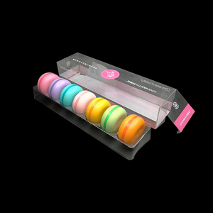ACCEPT CUSTOM 7 Compartment Takeaway High Clear Color Disposable Plastic Macaron Boxes