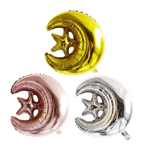 Eid Mubarak ballons 2022 Ramadan décoration pour la maison lune étoile feuille ballon aide musulmane <span class=keywords><strong>Moubarak</strong></span> Kareem Festival fête fournitures - Product Image 4