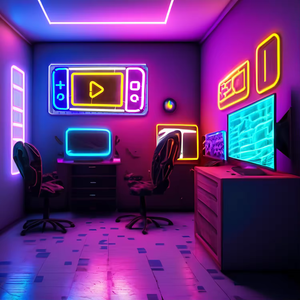 Personalizado IP65 <span class=keywords><strong>LED</strong></span> Neon <span class=keywords><strong>Strip</strong></span> Lights para Gaming PVC Corpo Flexível Sinal para o Quarto Kids Room Bar Natal Birthday Party Gift - Product Image 5