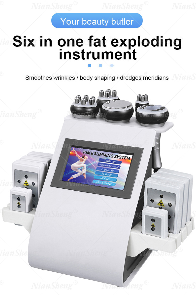 Niansheng New RF Vacuum Cavitation Lipo Laser 40K Slimming Fat Reduce System Machine For Home Use