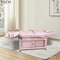 Table de massage professionnelle pliable et réglable en cuir PU de luxe pour soins du visage et spa, idéale pour salle de bain