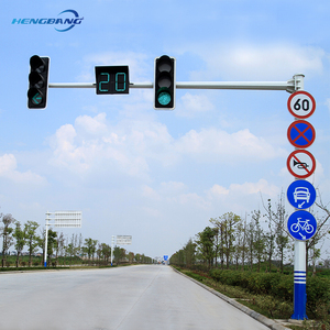 Sản phẩm phổ biến mạ kẽm đèn giao thông cực với đôi tiếp cận cánh tay cho đường - Product Image 2