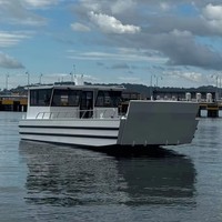 Bateau de travail en aluminium de 36 pieds (11 m) avec une capacité de 6 tonnes, bateau de travail, bateau pour sauter d'île à île, barge de cargaison, embarcation de débarquement à vendre