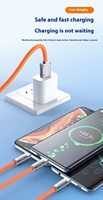 Câble de données USB 3-en-1 6A à charge rapide pour appareils IOS 120W 5A Charge rapide 1.2M TPE pour téléphones mobiles Power Banks Smart Metal