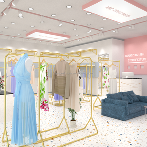 Estante de exhibición de ropa para tienda de belleza, estante de exhibición de metal para <span class=keywords><strong>boutique</strong></span> - Product Image 2