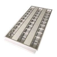 Projecteur de miroir à réflecteurs fluorescents LED, design classique T5/T8, 120x60cm, plafonnier à grille 2x4ft, 3x40W, perche pour l'école