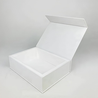 Boîte cadeau rigide blanche de luxe sur mesure, style livre, avec couvercle magnétique, pour bijoux, cosmétiques, nouveau design