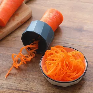 Multifunctional Plastic Manual Rotating Double Sided Sprial Shredder Vegetable Cutter