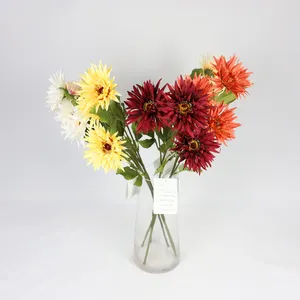 Bunga sutra dalam vas, rangkaian bunga buatan dengan vas kaca bunga dalam vas untuk dekorasi rumah kantor dekorasi