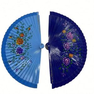 Abanico Español Pintado a Mano para Boda, Abanicos de Madera, Abanico para Dama - Product Image 1