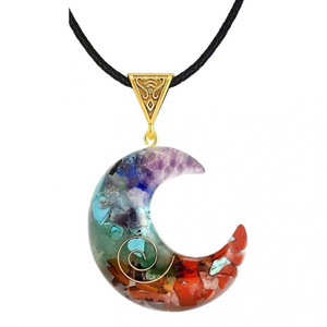 Collier pendentif en cristal d'orgone naturel 7 chakras, énergie <span class=keywords><strong>de</strong></span> guérison, <span class=keywords><strong>orgonite</strong></span>, pierre <span class=keywords><strong>de</strong></span> méditation, bijoux pour hommes et femmes - Product Image 6