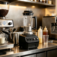 Blender Profesional untuk Penggunaan Komersial 2200W Kontrol Kecepatan Variabel Pembuat Smoothie Tugas Berat Pisau Baja Tahan Karat