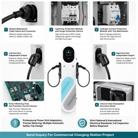 Cargador de CA para Vehículos Eléctricos 11kW 7kW 22kW Tipo 1 Tipo 2 GB NACS J1772 Estación de Suelo Inteligente OCPP APP WiFi RFID CE LCD OEM IP65 Proveedor de Fábrica