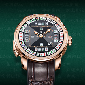 <span class=keywords><strong>Montre</strong></span> mécanique automatique Lucky Harvey pour homme, jeu de Mahjong, cadran à 36 mini-pièces, bouton interactif, étanche, <span class=keywords><strong>montre</strong></span> sport ZLS307 - Product Image 1