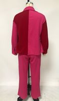 Tenues d'automne pour femmes 2024, ensemble deux pièces tendance décontracté avec chemise à poches multicolores