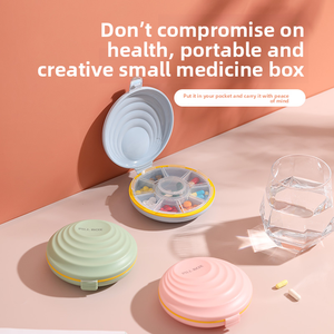 Boîte à médicaments portable en plastique, petite, anti-poussière, avec compartiments, pour le voyage, boîte de <span class=keywords><strong>rangement</strong></span> pour bijoux, boîte de distribution de médicaments, personnalisable - Product Image 1