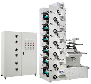 Automatic 6 Color UV Dryer Flexographic adhesive paper film flexo printing machine for paper cup printer