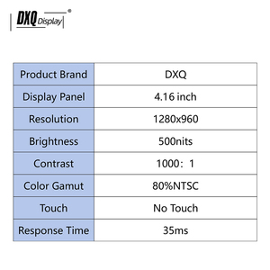 High Contrast 500nits 1280x960 4.16 4.2inch MIPI LCD Screen Inch TFT Display Modules for <b>Game</b> Console Tft Lcd Display Tft Lcd Di - Product Image 6