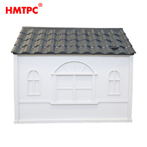 HMTPC <b>Plastic</b> <b>Dog</b> House Outdoor White Gray Rectangle Washable Pet <b>Kennel</b> All Season Doorless Hut - Product Image 3