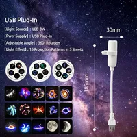 Mini projecteur d'étoiles USB, lumière LED réglable à 360°, lampe d'ambiance pour chambre à coucher, lumière romantique pour anniversaire